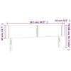 vidaXL LED Kopfteil Schwarz 163x16x78/88 cm Stoff