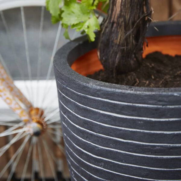 Capi Blumenk&uuml;bel Nature Row Elegant Niedrig 36x47 cm Anthrazit KRWZ782