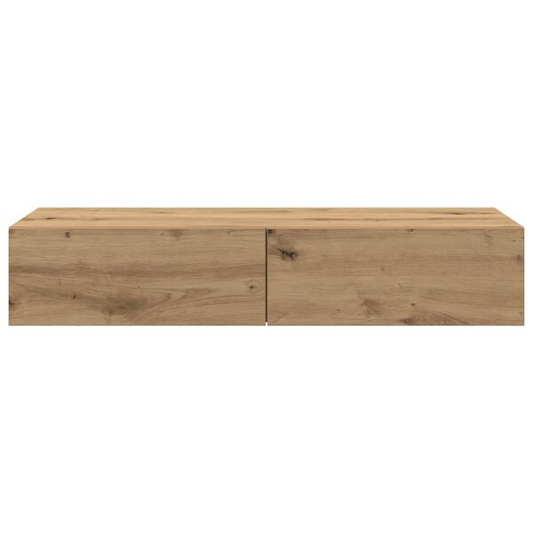 vidaXL Wandregal mit Schubladen Artisan-Eiche 100x36x19 cm