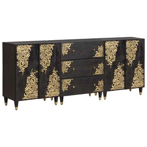 vidaXL Badezimmerschrank-Set 3 stk. 180 x 33 x 75 cm Massivholz Mango