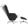 vidaXL Massagesessel mit Fu&szlig;hocker Schwarz Kunstleder