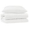 vidaXL Bettdecken Set mit Kissen 2 pcs Wei&szlig; Mikrofaser
