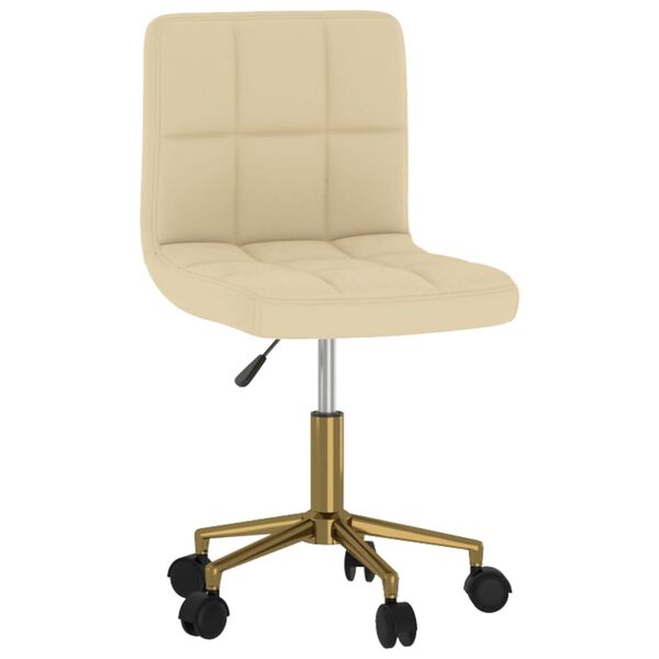 vidaXL Esszimmerst&uuml;hle 4 Stk. Drehbar Creme Samt