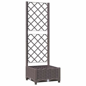 vidaXL Pflanzk&uuml;bel mit Rankgitter Braun 40x40x121,5 cm PP