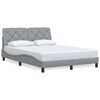 vidaXL Bettgestell ohne Matratze Hellgrau 140x200 cm Stoff
