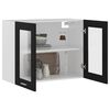 vidaXL H&auml;ngeglasschrank Lyon Schwarz 80x31x60 cm Holzwerkstoff
