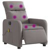 vidaXL Massagesessel Elektrisch Taupe Stoff