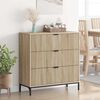 vidaXL Sideboard Sonoma-Eiche 79,5 x 33 x 82 cm Holzwerkstoff