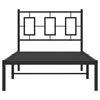 vidaXL Bettgestell mit Kopfteil Metall Schwarz 90x200 cm