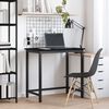 vidaXL Tisch Schwarz Eichen-Optik 100 x 50 x 76,5 cm
