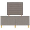 vidaXL Bettgestell mit Kopfteil Taupe 120 x 200 cm Stoff