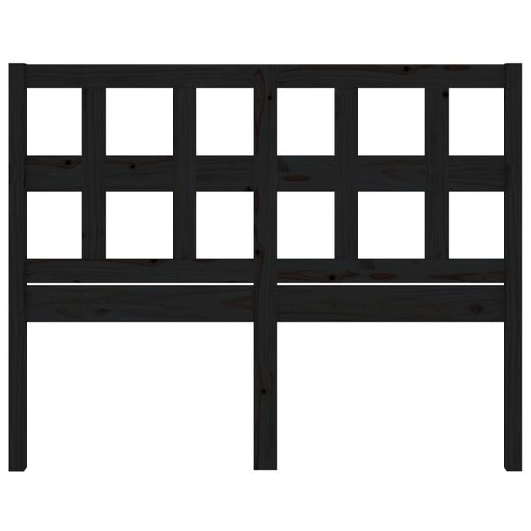 vidaXL Kopfteil Schwarz 165,5x4x100 cm Massivholz Kiefer