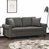 vidaXL 2-Sitzer-Sofa mit Kissen Dunkelgrau 140 cm Samt