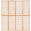 vidaXL 4-tlg. Paravent Japanischer Stil Faltbar 160x170 cm