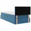 vidaXL Aufbewahrungsbett mit Matratze Dunkelblau 100 x 200 cm Samt