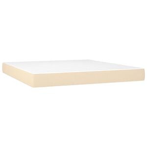 vidaXL Taschenfederkernmatratze Mittel Creme 160x200x20 cm Stoff
