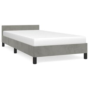 vidaXL Bettgestell ohne Matratze Hellgrau 80x200 cm Samt