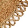 vidaXL Teppich Geflochten mit Wellenrand 180 cm Jute Rund