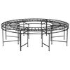 vidaXL Baumbank Rund &Oslash;160 cm Schwarz Stahl