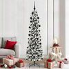 vidaXL K&uuml;nstlicher Weihnachtsbaum mit 300 LEDs mit St&auml;nder Wei&szlig; 210 cm
