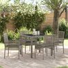 vidaXL Garten Essgruppe 5 pcs Grau Poly-Rattan