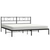 vidaXL Bettgestell mit Kopfteil Metall Schwarz 180x200 cm