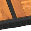 vidaXL Gartentisch 200x150x75 cm Akazienholz und Poly Rattan Schwarz