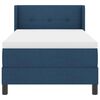 vidaXL Boxspringbett mit Matratze Blau 200 x 90 cm Polyester