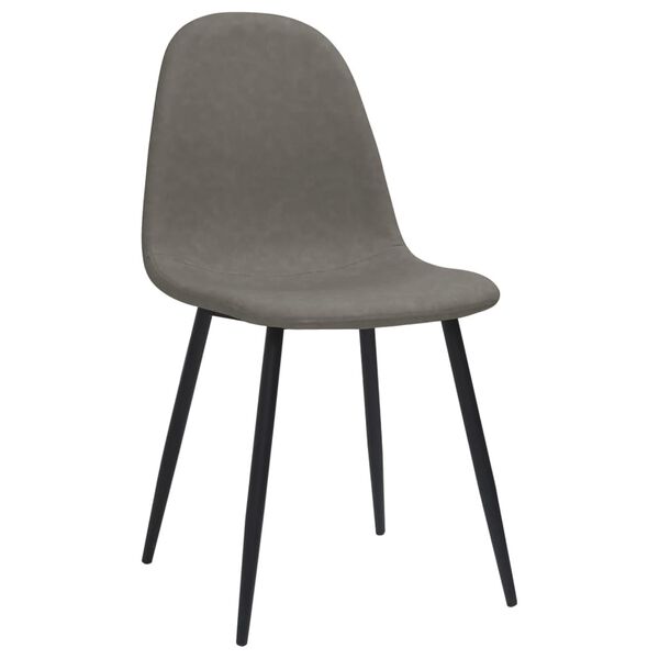 vidaXL Esszimmerst&uuml;hle 4 Stk. 45x53,5x83 cm Dunkelgrau Kunstleder