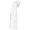 vidaXL Bademantel Hoodie Wei&szlig; L Flanell