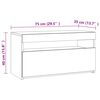vidaXL TV-Schrank mit LED-Leuchten Weiß 75x35x40 cm