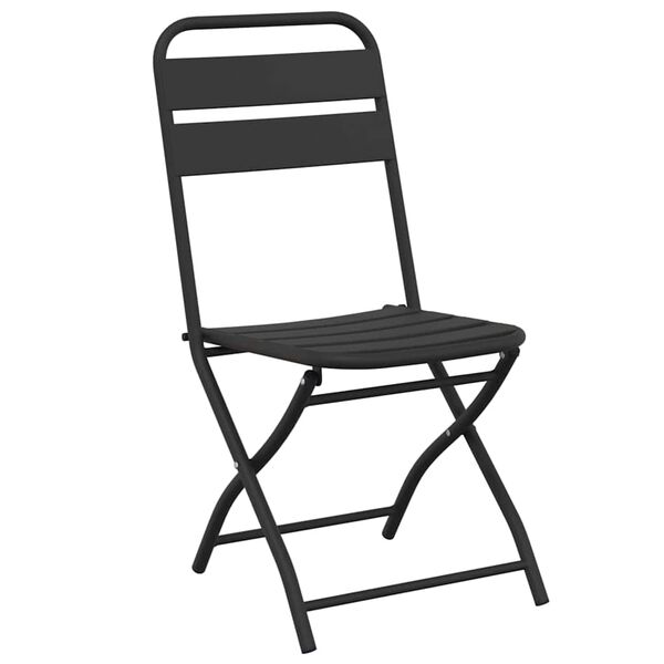 vidaXL Gartenklappstuhl 2 pcs Anthrazit 42 x 52 x 82 cm