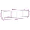 vidaXL TV-Schrank Grau 140x40x40 cm Massivholz Kiefer