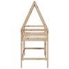vidaXL Hochbett mit Leiter und Dach 90x190 cm Massivholz Kiefer
