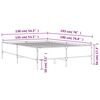vidaXL Bettgestell Sonoma-Eiche 135x190 cm Holzwerkstoff und Metall
