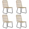 vidaXL 5-tlg. Garten-Essgruppe Poly Rattan und Glas
