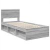 vidaXL Bettrahmen mit Kopfteil Graues Sonoma 90 x 190 cm Holzwerkstoff