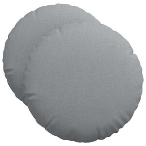 vidaXL Sitzkissen 2 pcs Hellgrau &Oslash;50 x 19 cm Stoff