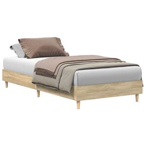 vidaXL Bettgestell ohne Matratze Sonoma-Eiche 100x200 cm Holzwerkstoff