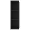 vidaXL Bad-Spiegelschrank Schwarz 80x20,5x64 cm Holzwerkstoff
