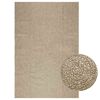 vidaXL Teppich ZIZUR Beige 160x230 cm Jute-Optik Indoor und Outdoor