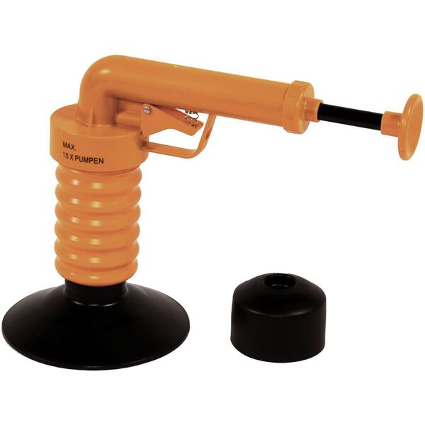 Drain Buster Handliche Abfluss Saugglocke Orange und Schwarz