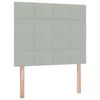 vidaXL Bett mit Stauraum und LED mit LED Hellgrau 120 x 190 cm Samt