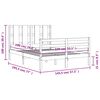 vidaXL Massivholzbett mit Kopfteil Wei&szlig; 140x190 cm