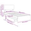 vidaXL Aufbewahrungsbett Schwarz 100 x 200 cm Holzwerkstoff