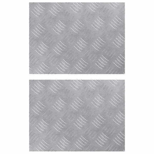 vidaXL Treppe Tritt Rechtwinklig 2 pcs Silber 40 x 30 cm Aluminium