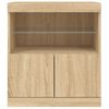 vidaXL Sideboard mit LED-Leuchten Sonoma-Eiche 60x37x67 cm