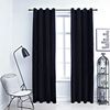 vidaXL Verdunkelungsvorh&auml;nge mit &Ouml;sen 2 Stk. Samt Schwarz 140x225 cm