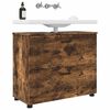 vidaXL Badezimmerschrank mit T&uuml;r Ger&auml;ucherte Eiche 76,5 x 35 x 64 cm