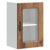 vidaXL K&uuml;chen-H&auml;ngeschrank mit Glast&uuml;r Kalmar Altholz-Optik Holzwerkstoff